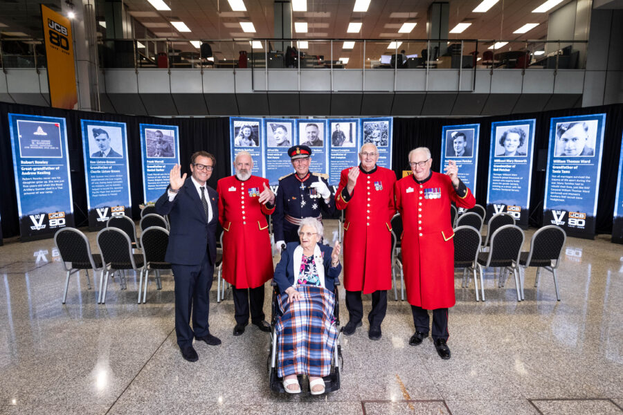 JCB unveils wall of honour for family VE Day commeration