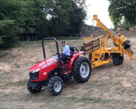 Trailed post driver brings hammer muscle to small or elderly tractors