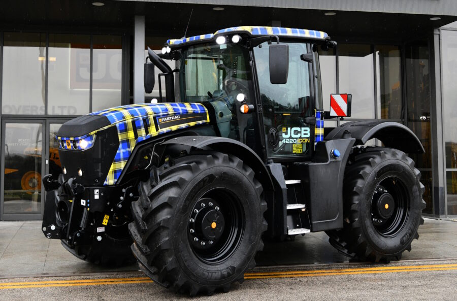 Eye-catching tartan JCB Fastrac