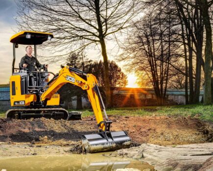 JCB 18Z-1 mini digger for on-farm drainage and ground works