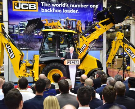 Boris Johnson MP visited JCB’s World HQ to deliver a keynote speech