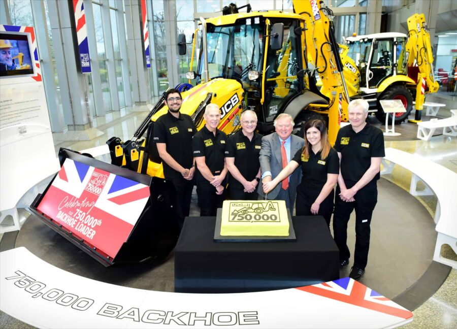 Historic day as 750,000th Backhoe rolls off JCB production line