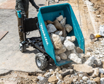 Load up with battery-powered wheelbarrow