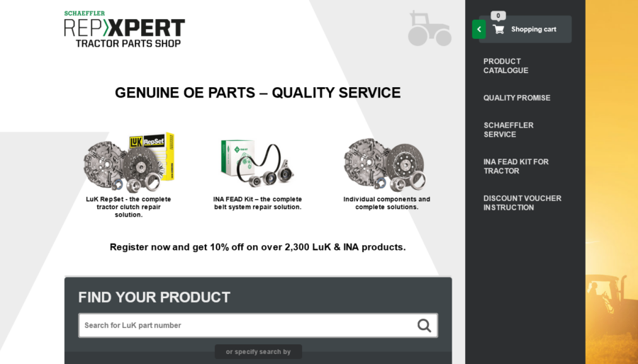 Schaeffler enhances REPXPERT tractor parts shop