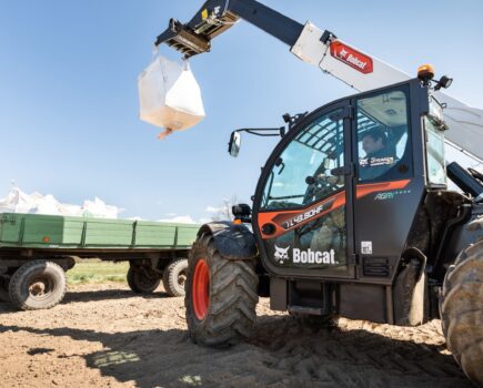 First view of new Bobcat agricultural telehandlers