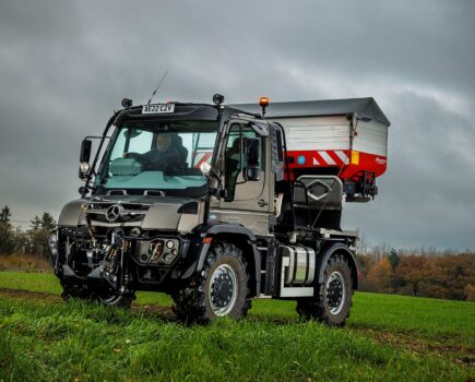 Home Farm (Charlton) Estates’ Mercedes-Benz Unimog steers straight and true with Topcon RTK GNSS tracking