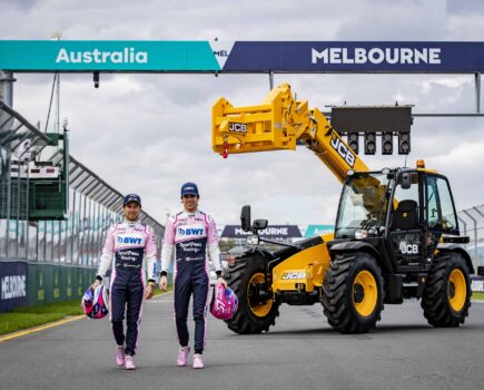 JCB Loadalls limber up for Australian Formula One race