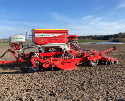 Using the cover crop sowing unit with a mulch seed drill